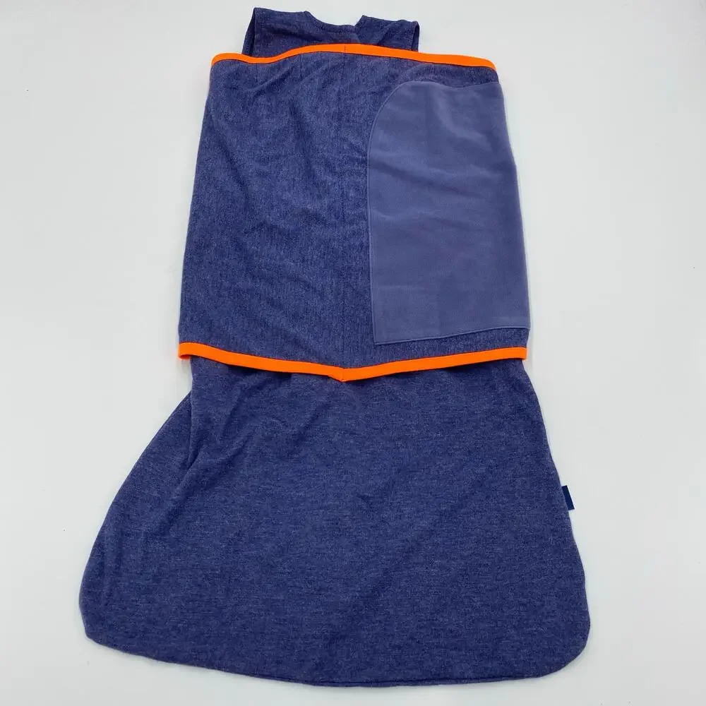 Halo Sleepsack Navy Ideal Temp Swaddle 2 Way Zipper Size 0-3 M 1.5 TOG